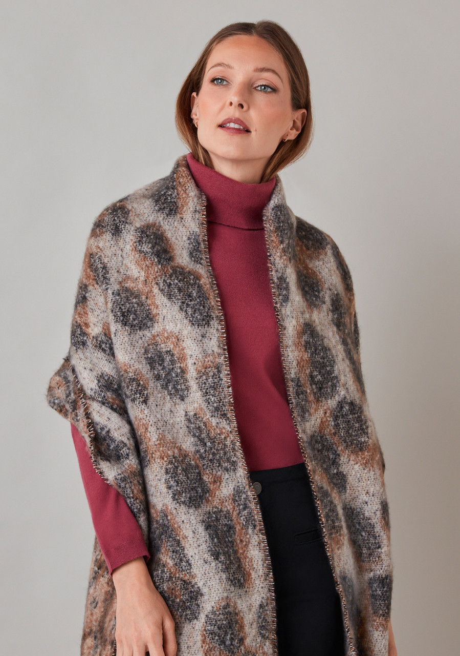 Neutral Plush Animal Scarf
