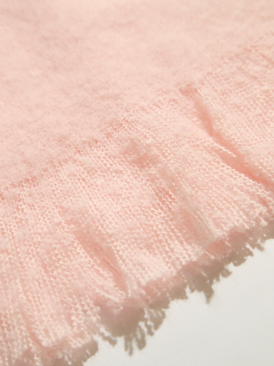 Pink Frost Boucle Scarf