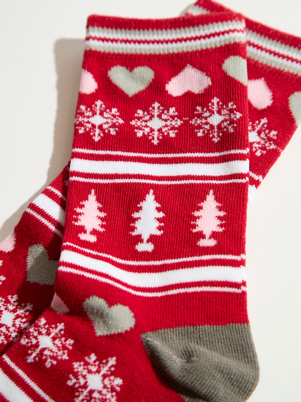 Pink Trees Crew Socks