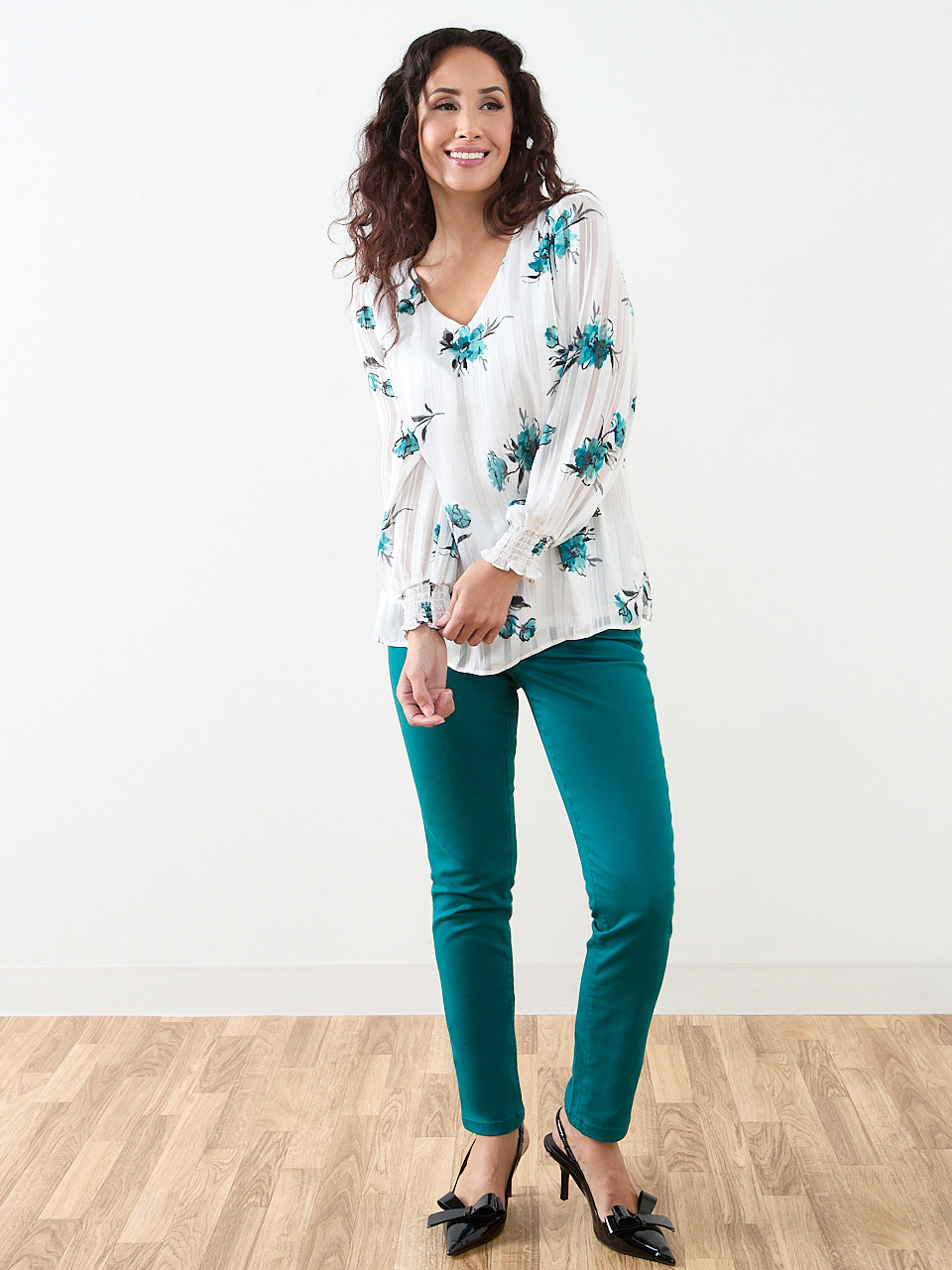 Lilly Peacock Coloured Denim | Cleo