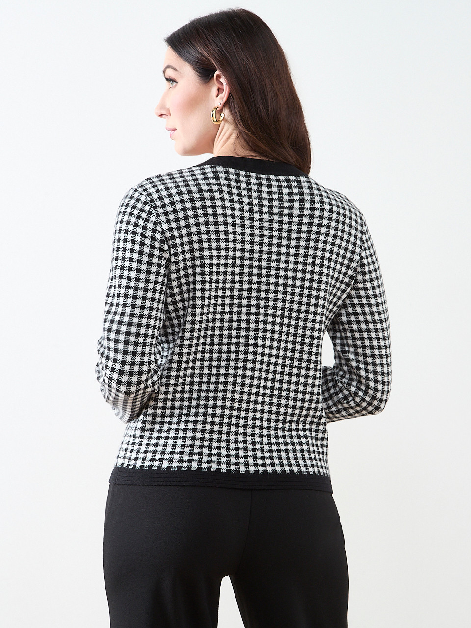 Long Sleeve Pattern Button Cardigan