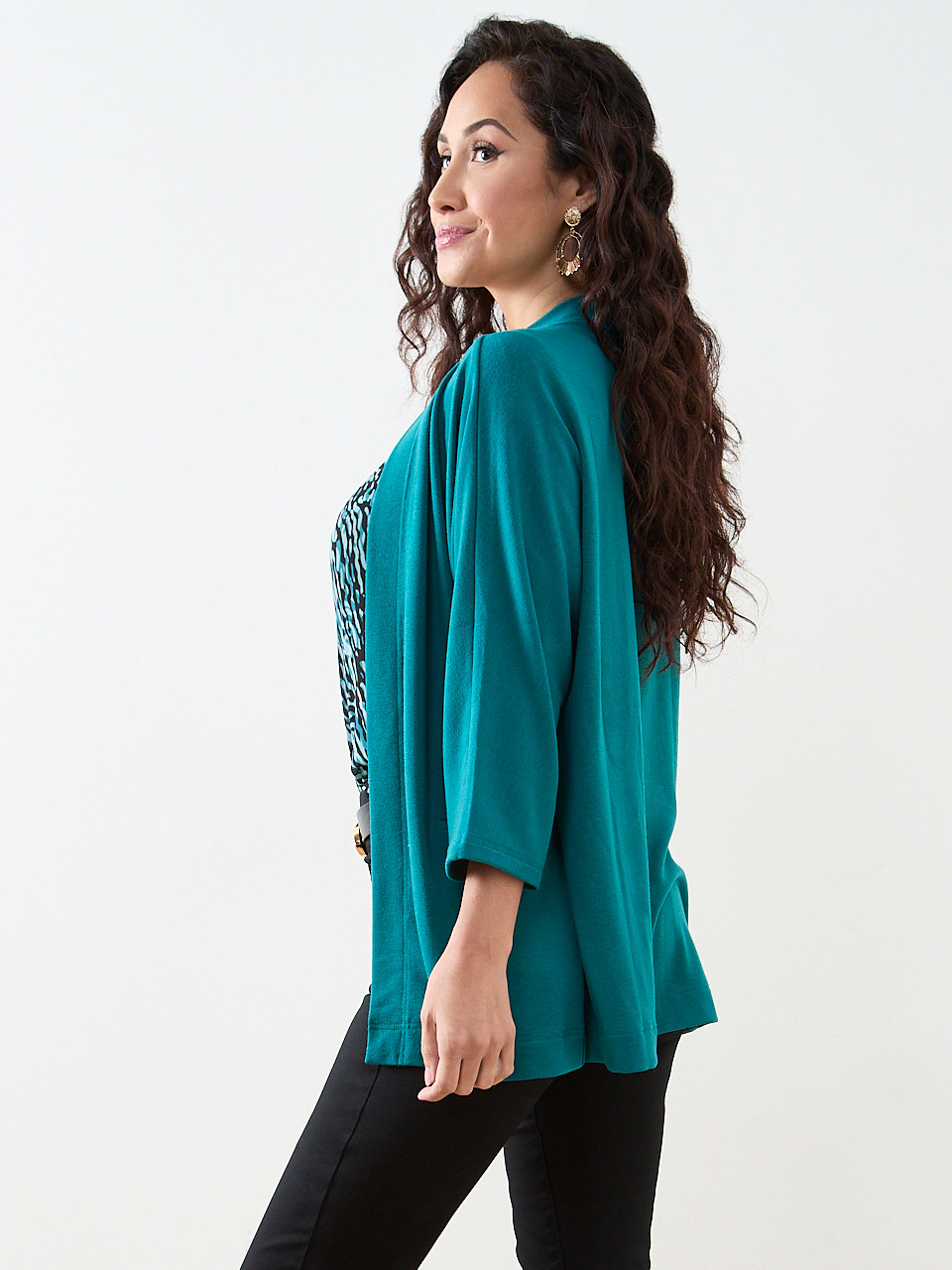 Petite Peacock Lightweight Knit Cardigan