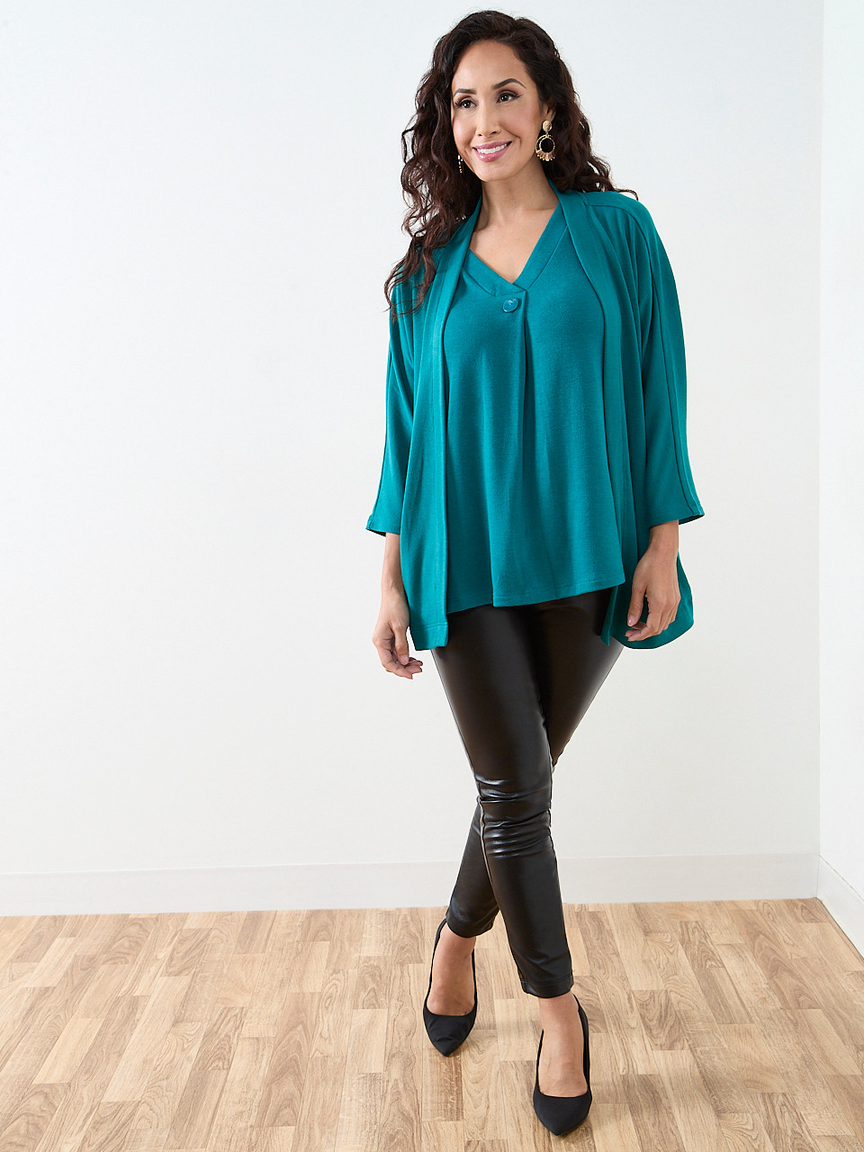 Petite Peacock Lightweight Knit Cardigan