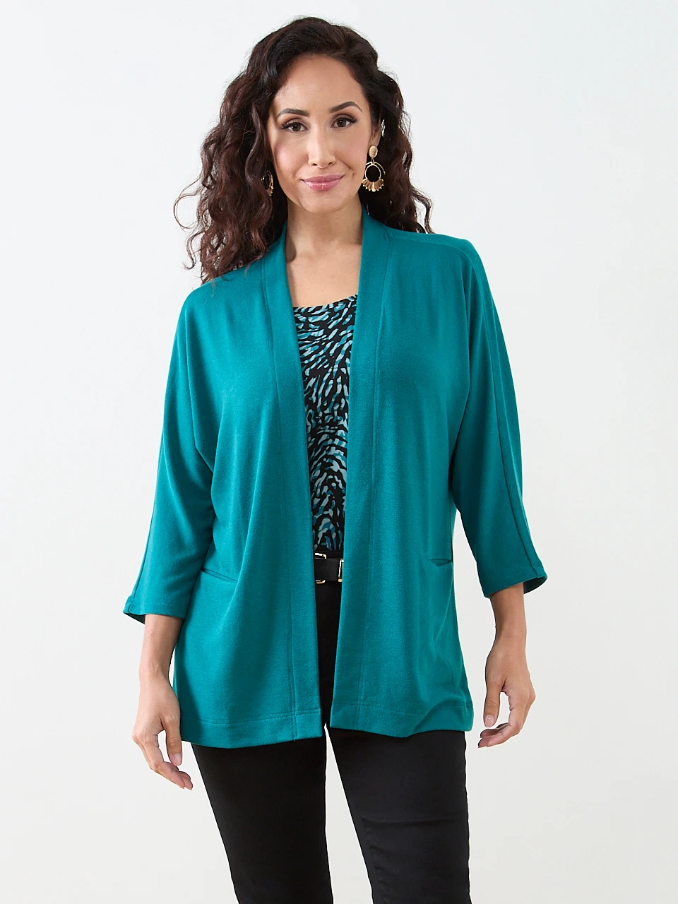 Petite Peacock Lightweight Knit Cardigan