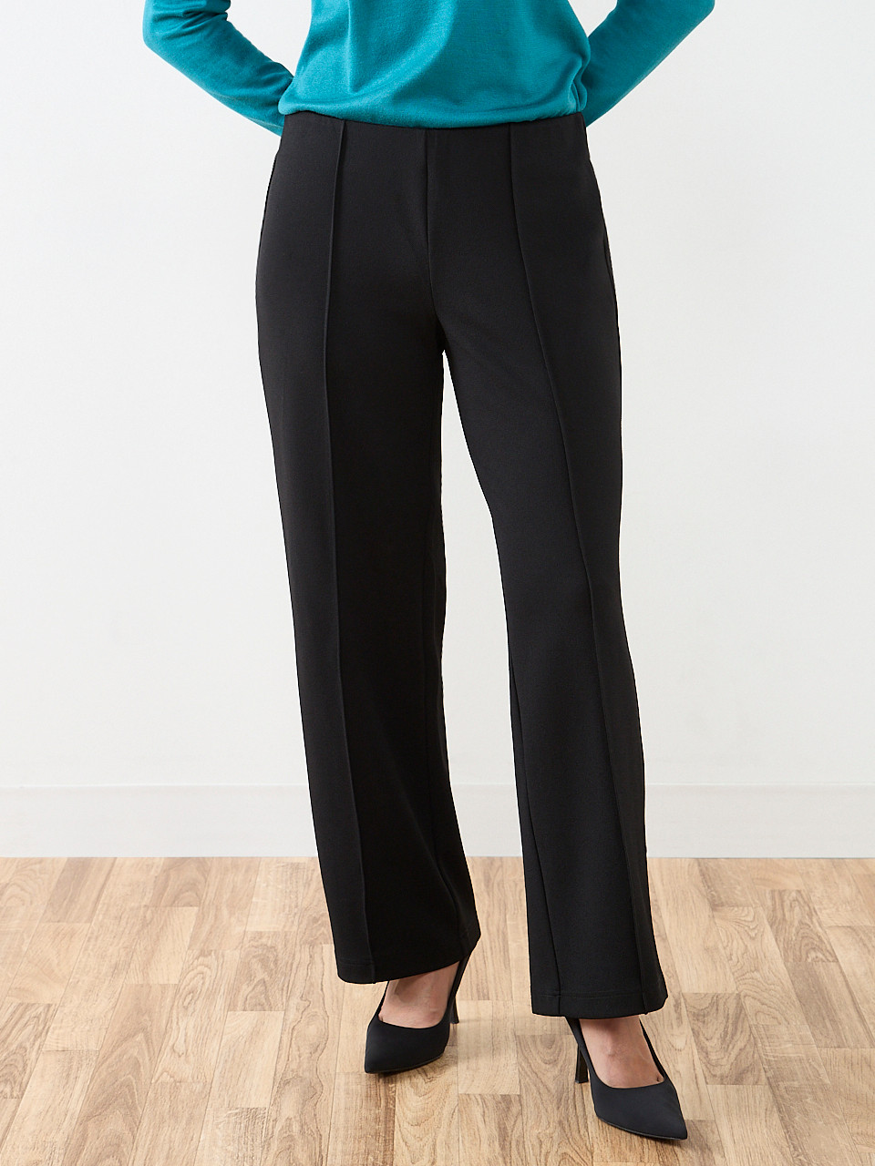 Trisha Scuba Crepe Wide-Leg Pant