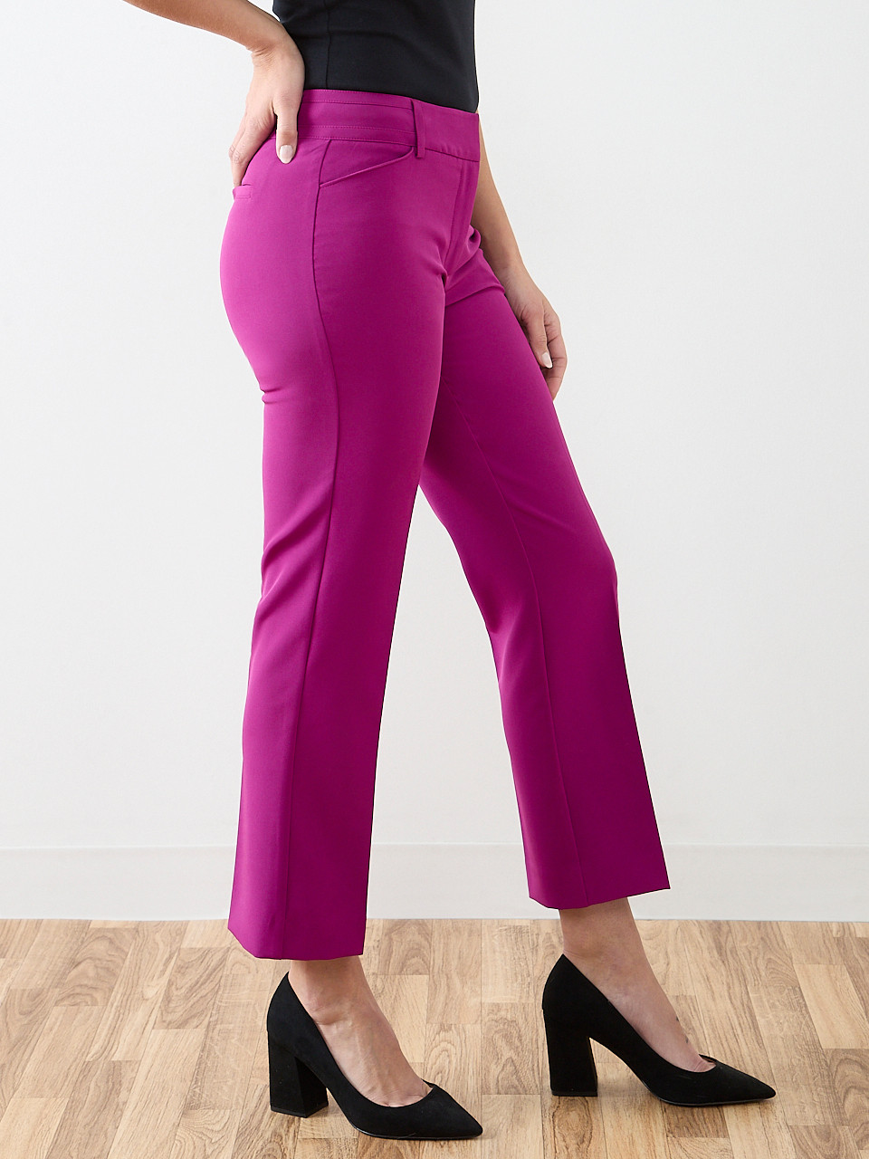 Leah Straight Leg Ankle Pant in Plumberry