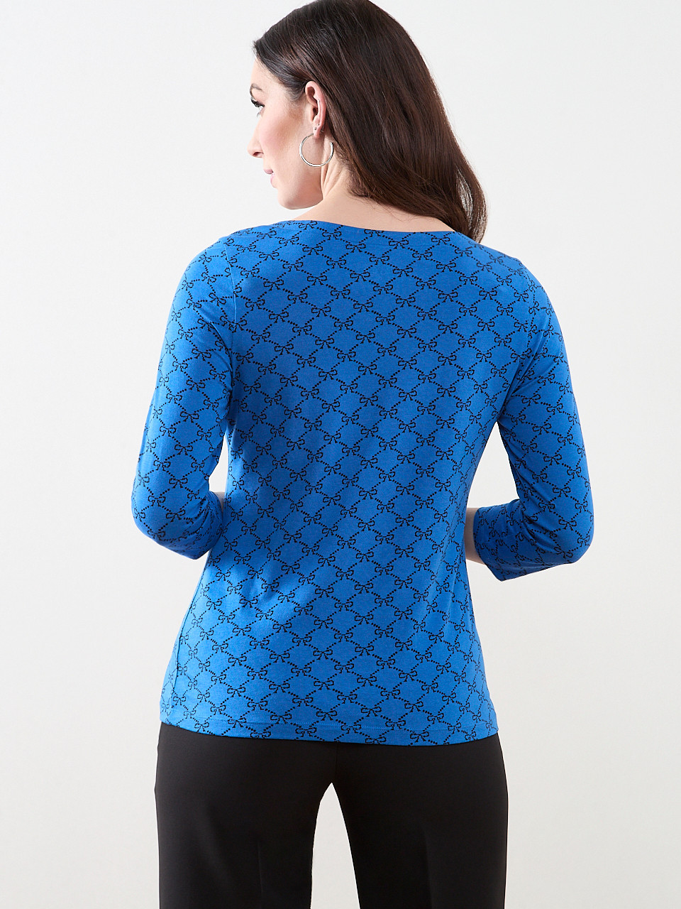 3/4 Sleeve Square-Neck Tee