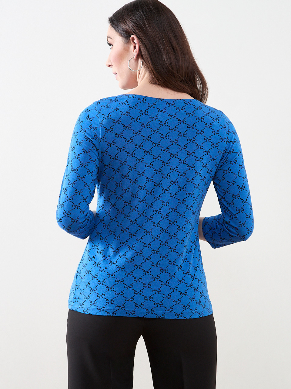 3/4 Sleeve Square-Neck Tee
