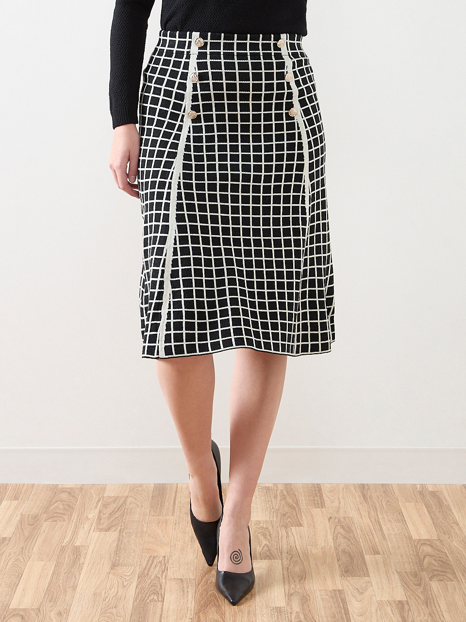 Knit Midi Sweater Skirt