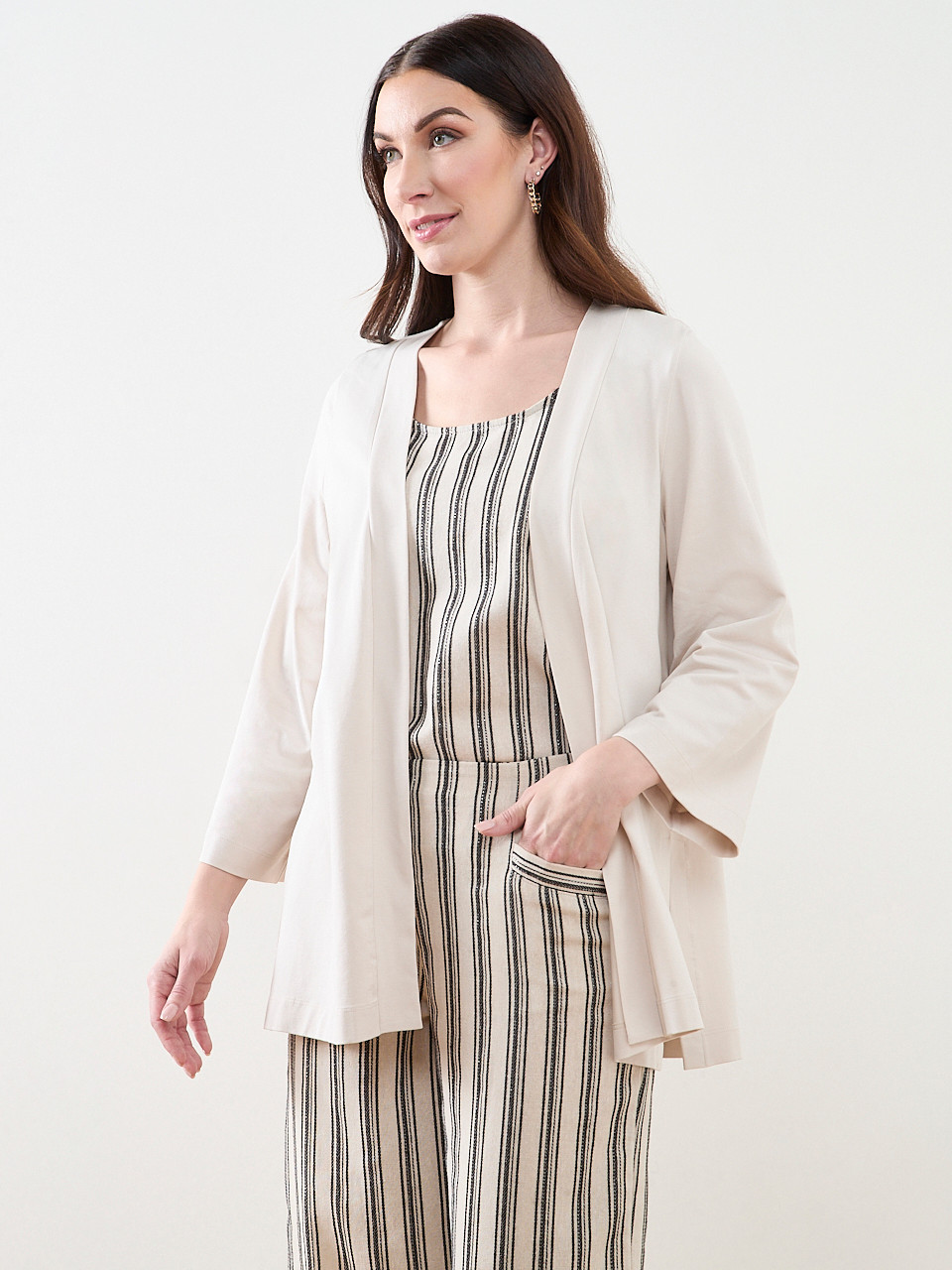 Long Sleeve EdgeTo Edge Textured Cardigan