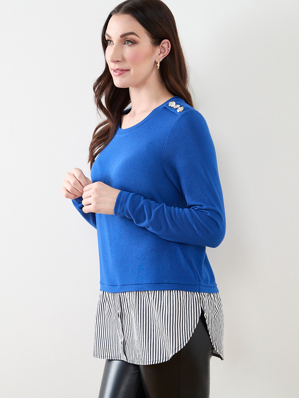 Long Sleeve Knit Fooler Top