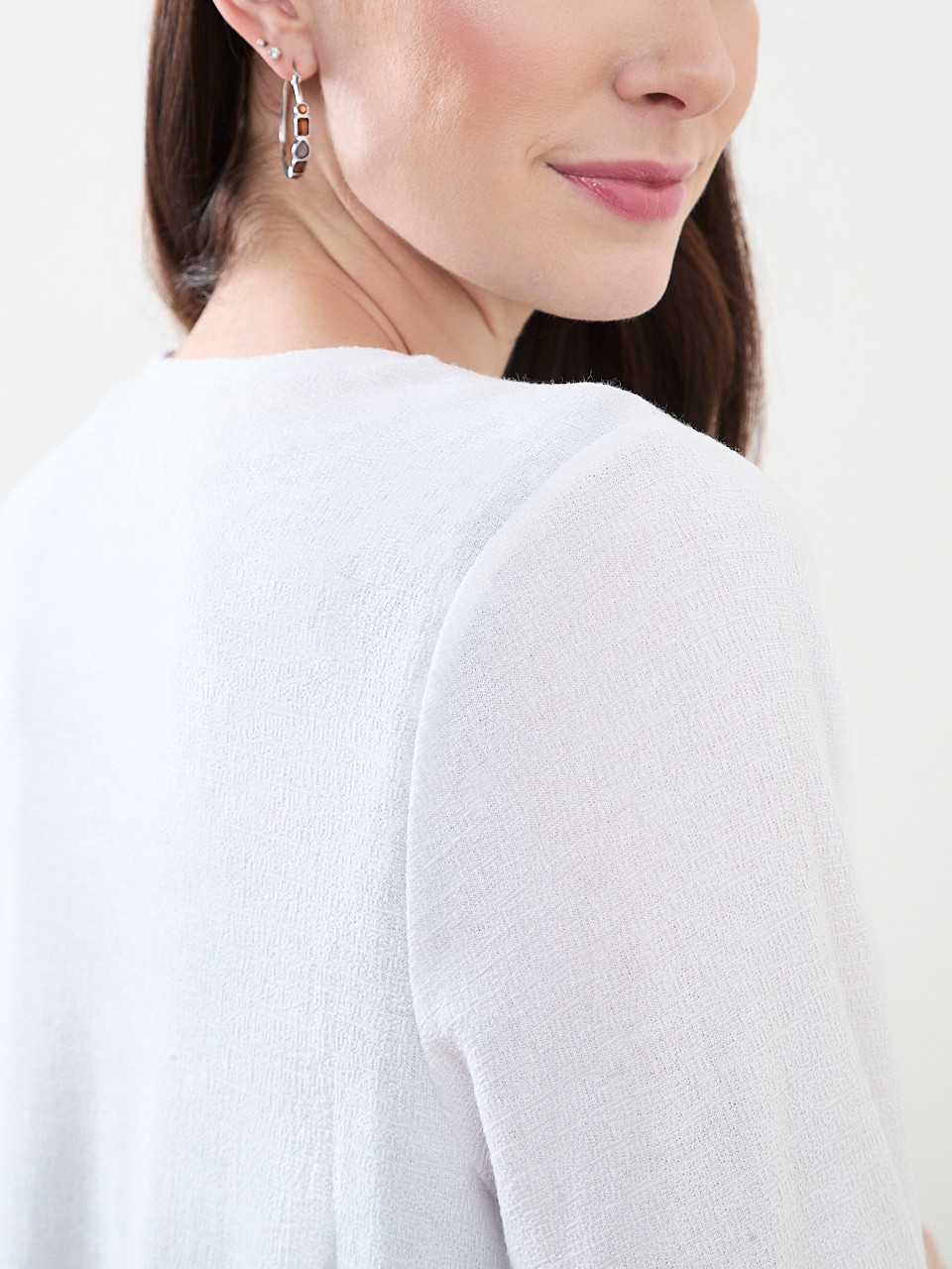 Long Sleeved Edge-To-Edge Textured Cardigan