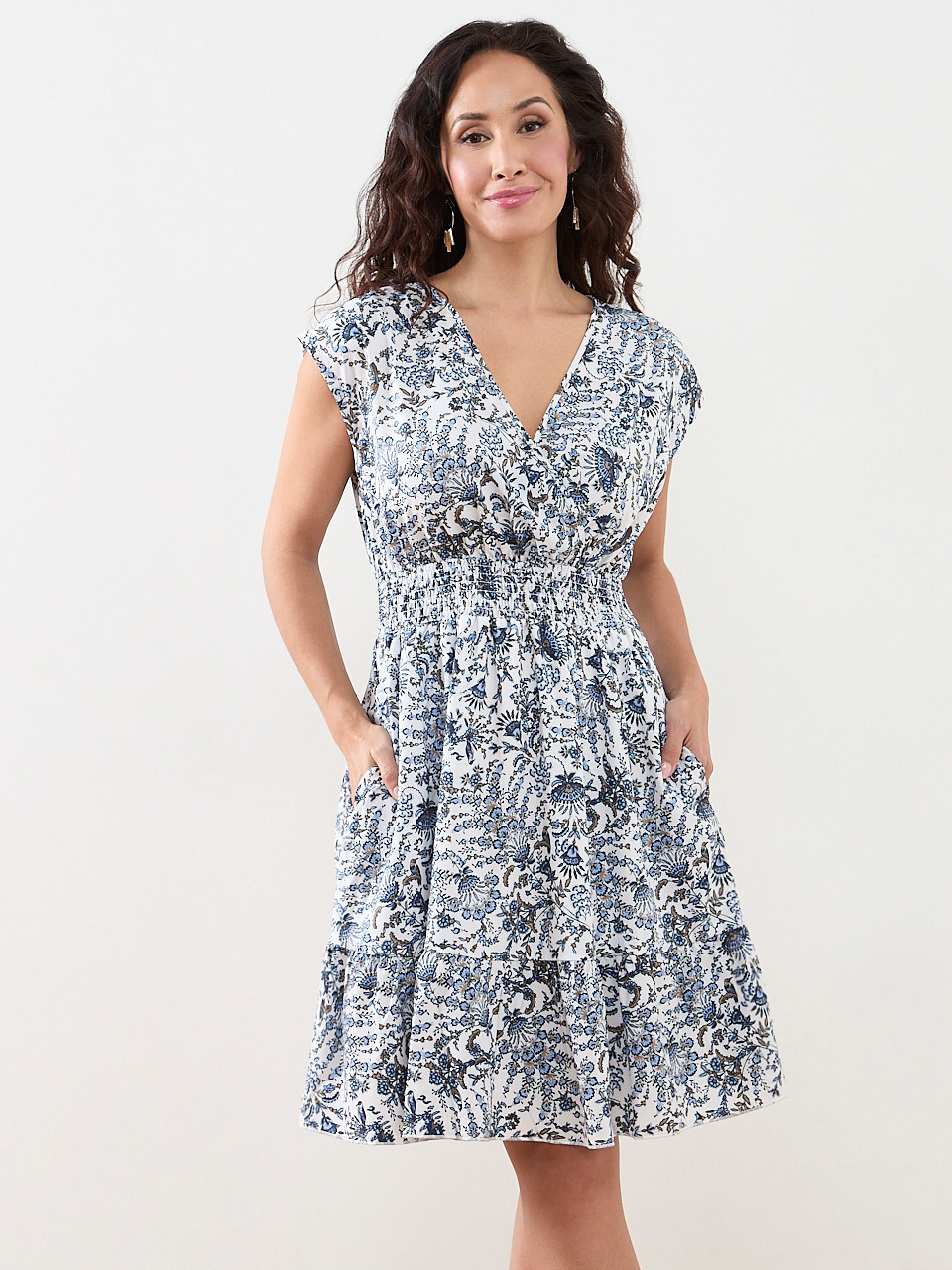 Petite Fit & Flare Floral Dress