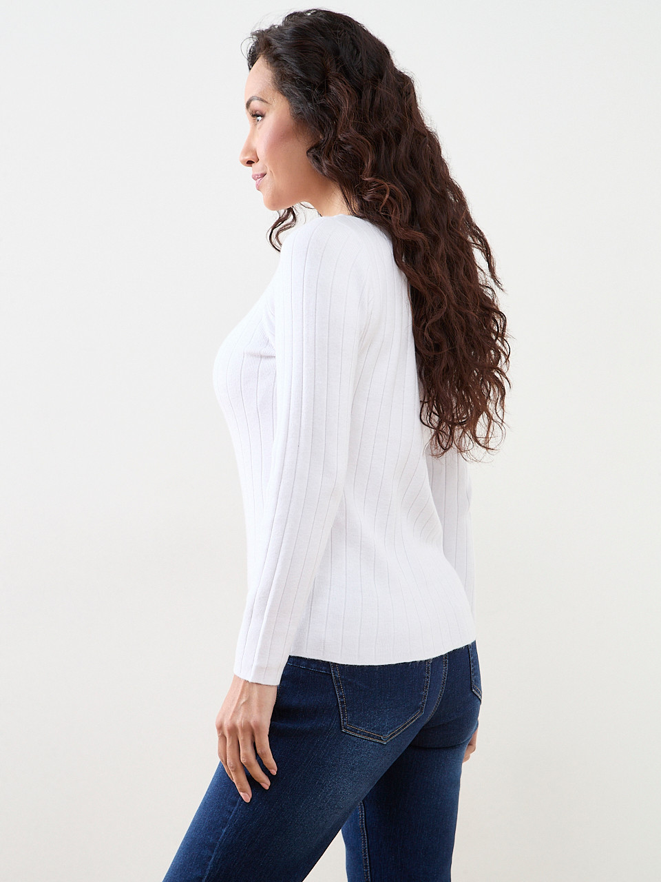 Petite Ribbed Boatneck Pullover Sweater