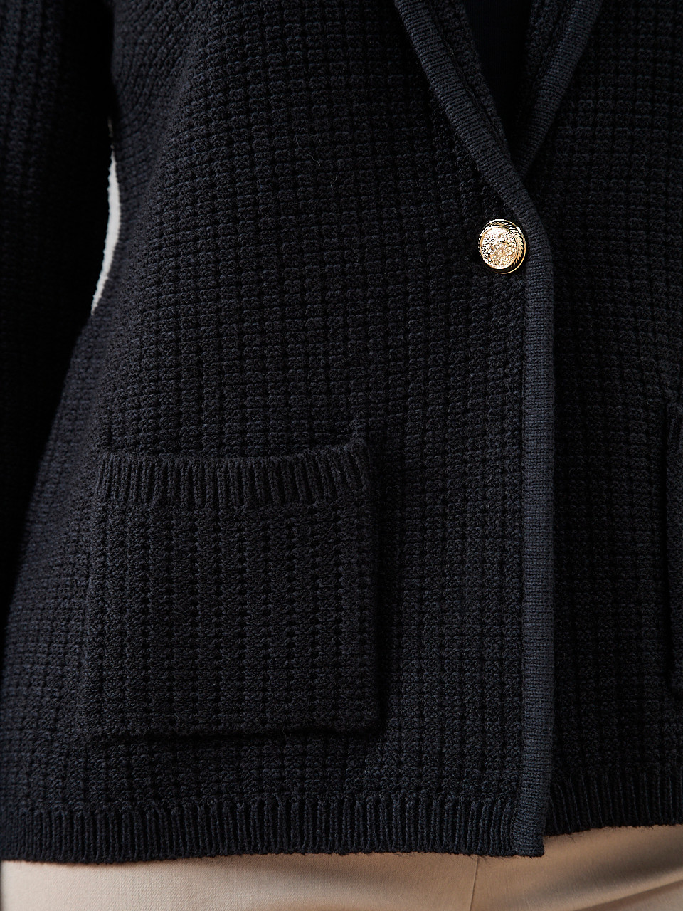 Petite Textured Sweater Blazer