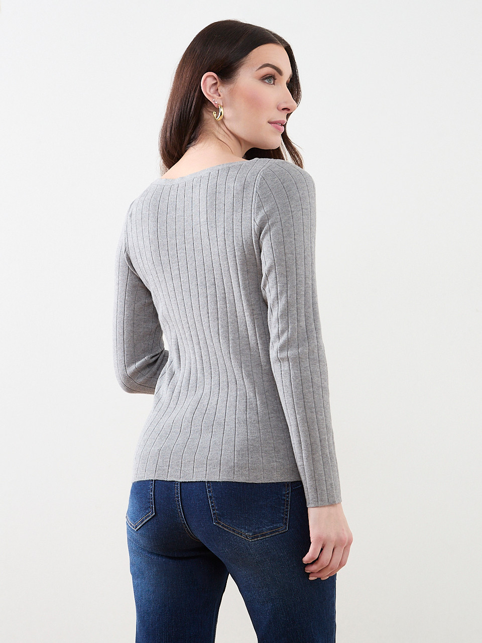 Ribbed Boatneck Pullover Sweater