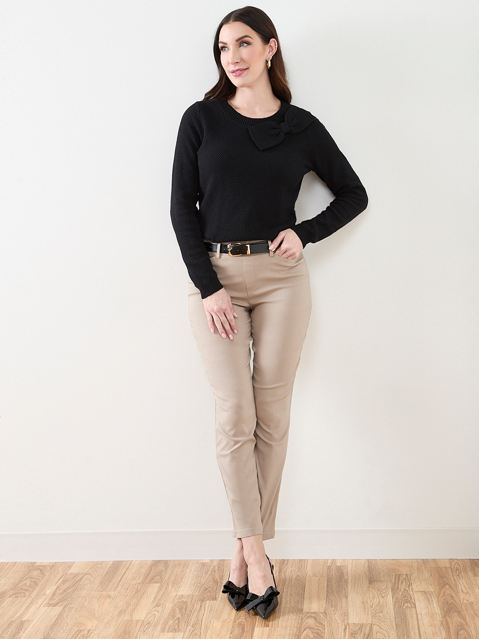 Scoop Neck Bow Sweater