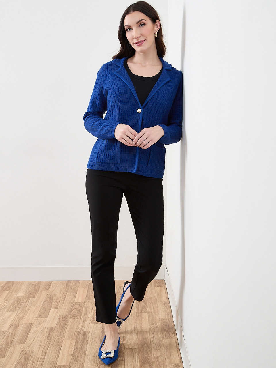 Textured Sweater Blazer