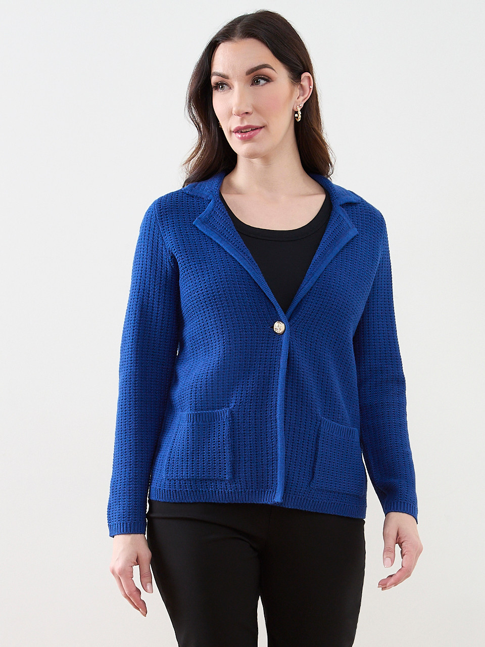 Textured Sweater Blazer