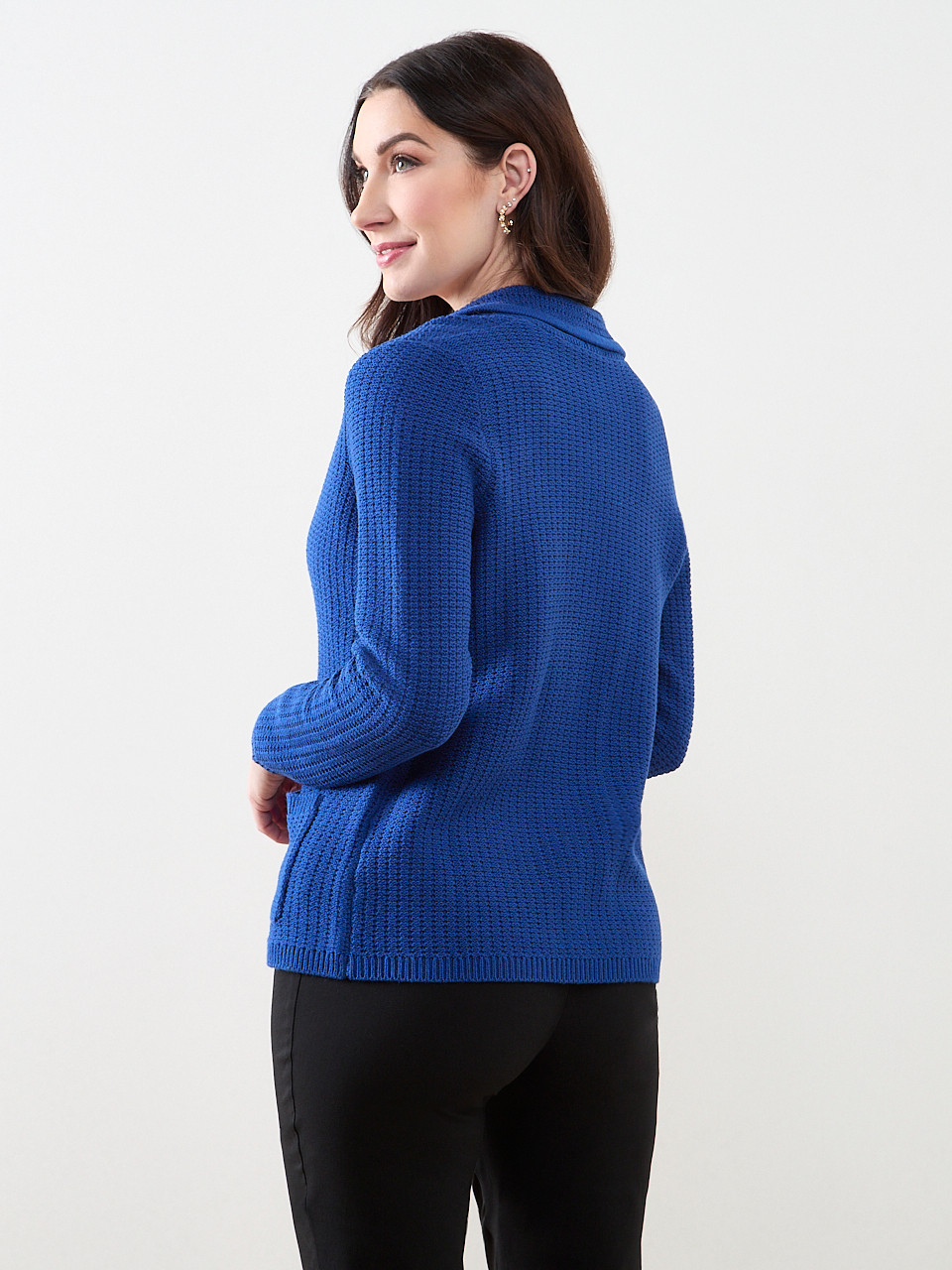 Textured Sweater Blazer