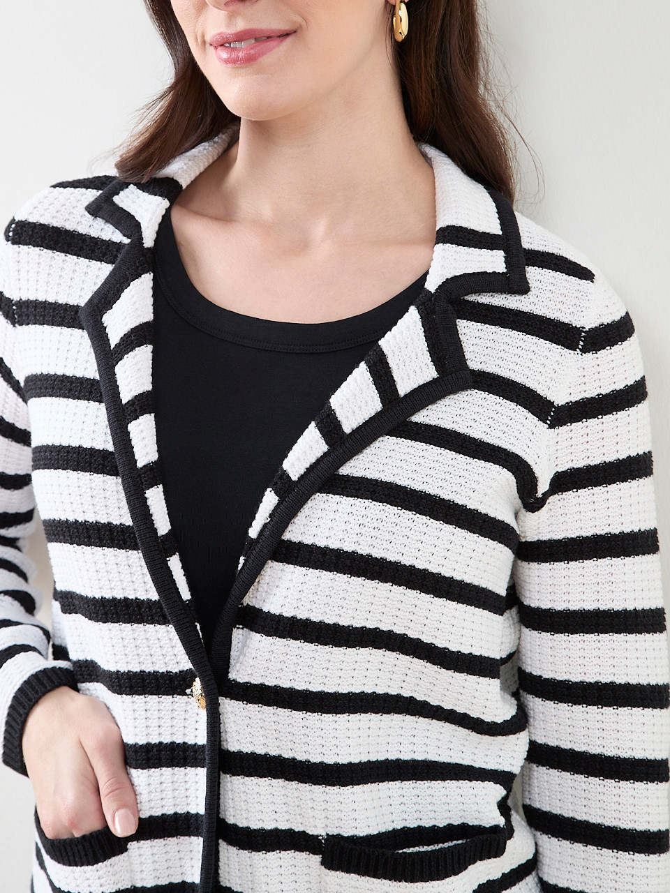 Textured Sweater-Blazer