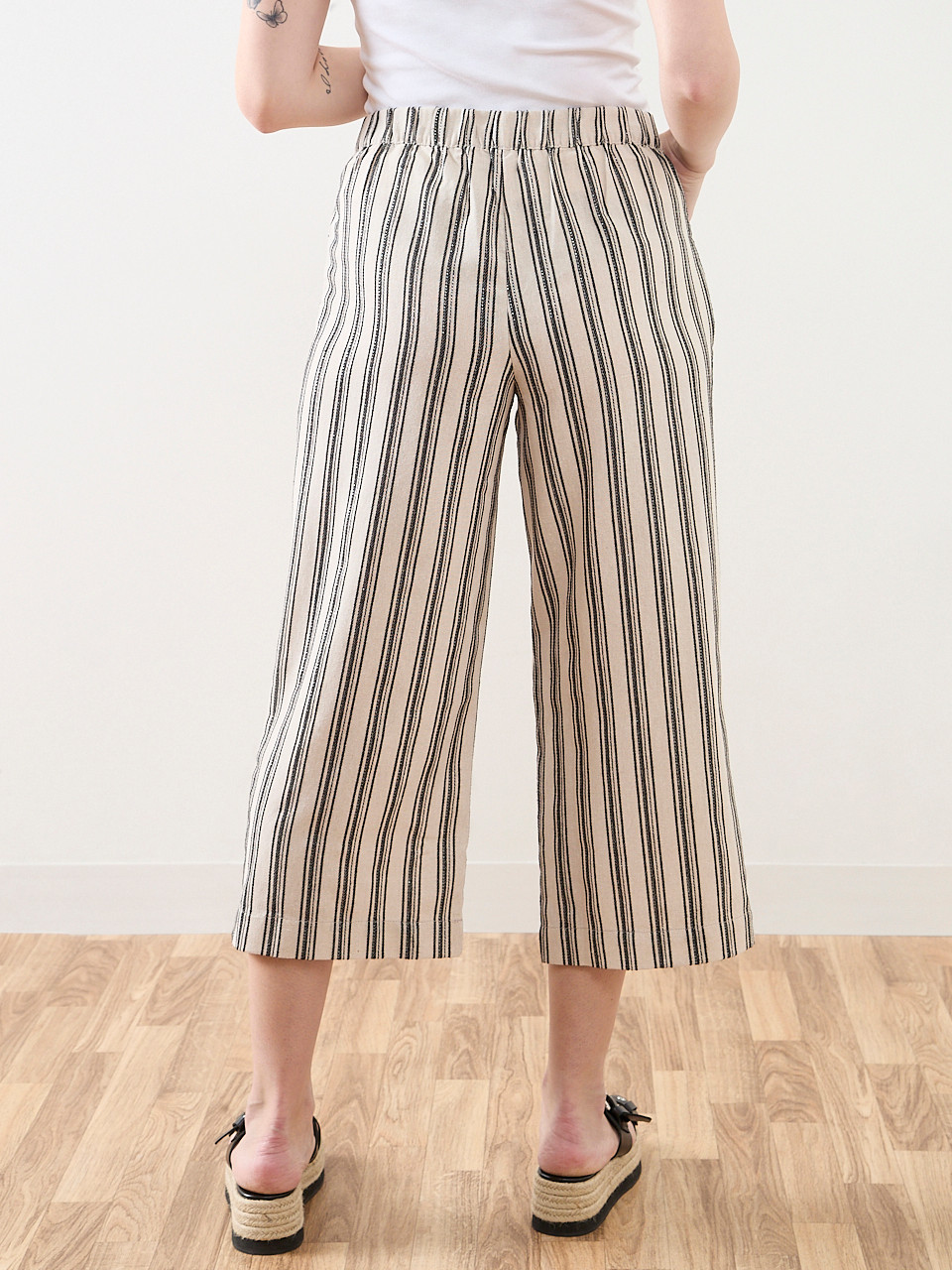 Tonia Linen Wide Crop Pant