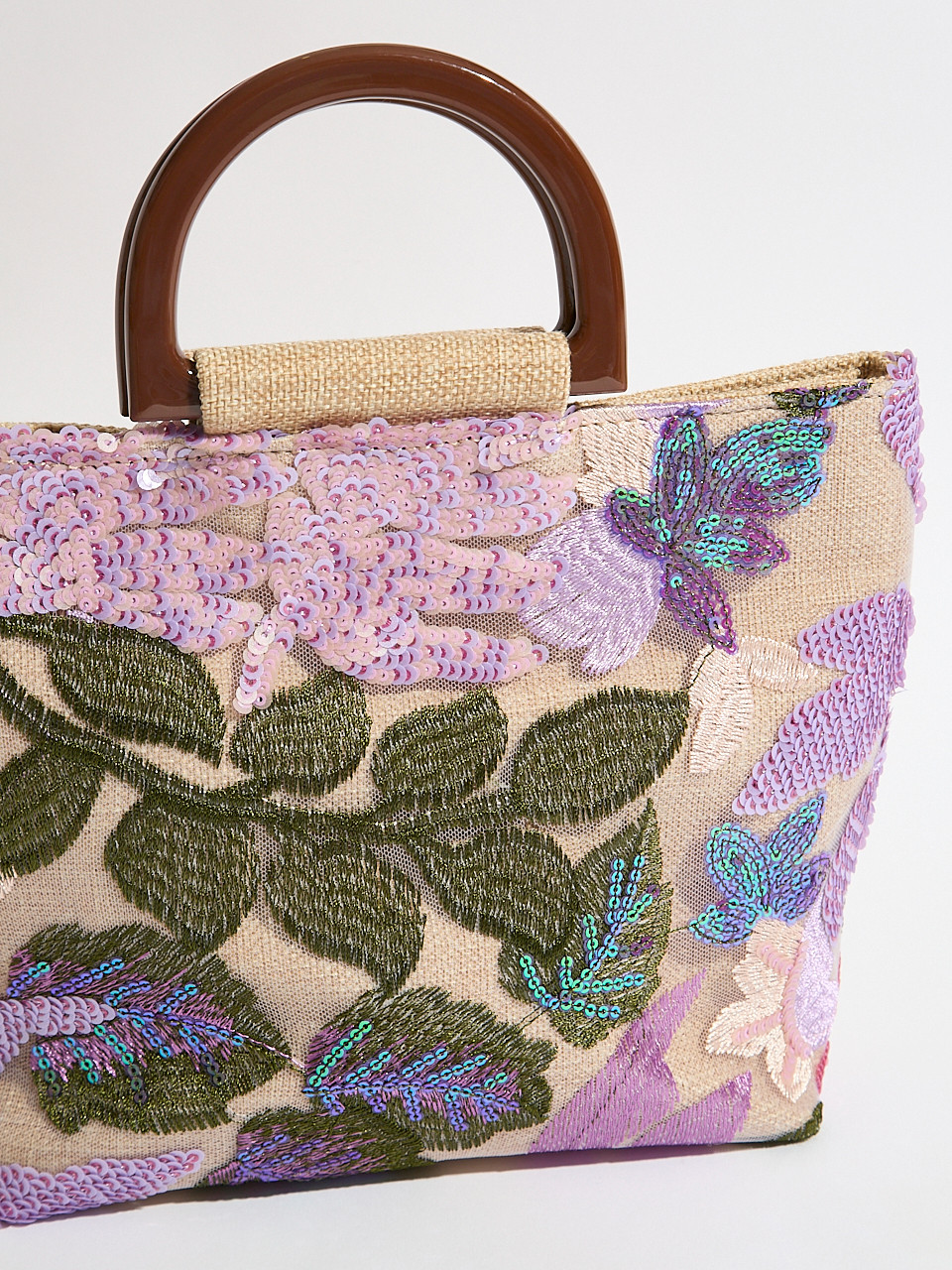 Plumberry Embroidered Bag