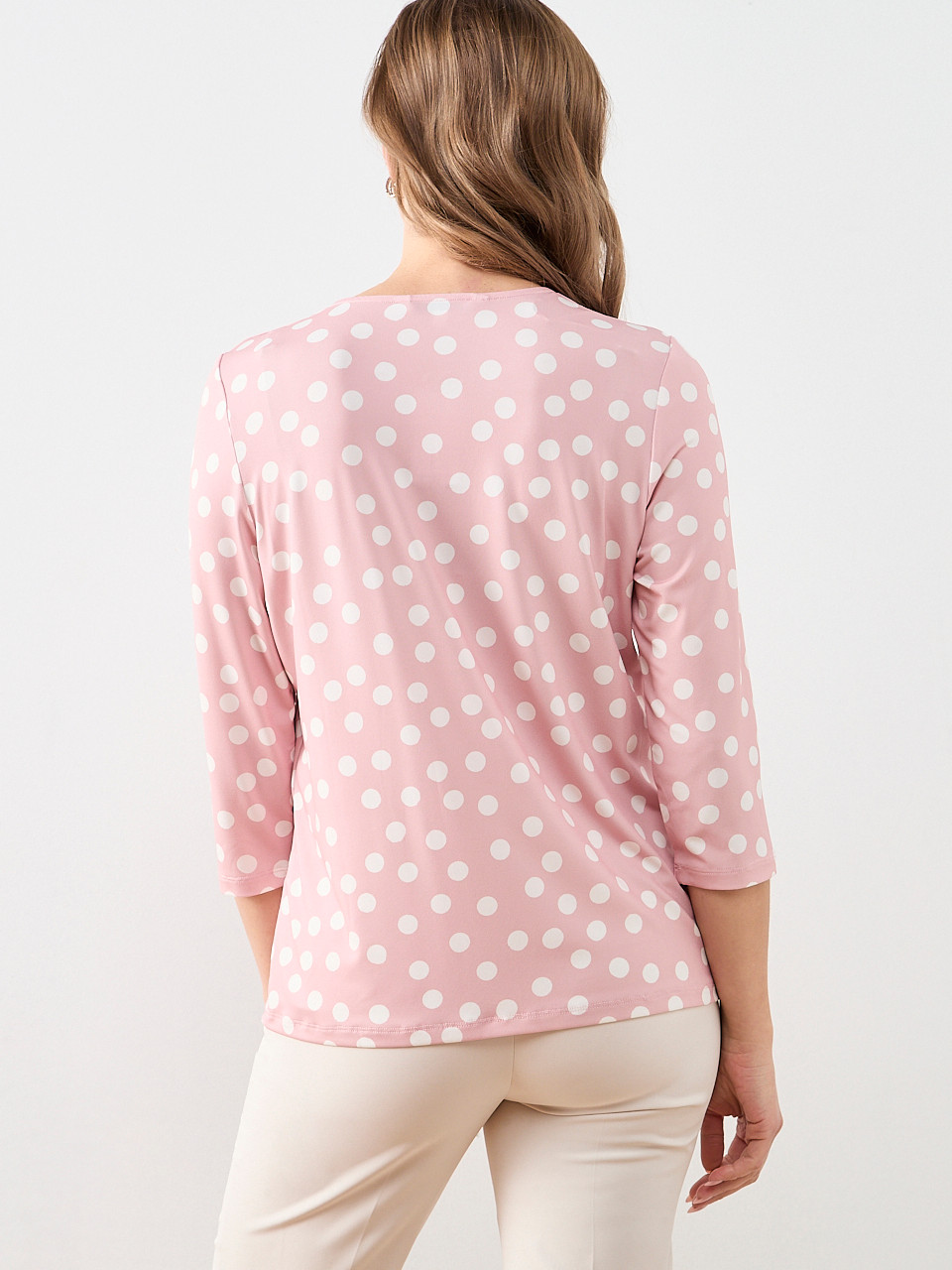 3/4 Sleeve Round Neck Hardware Top