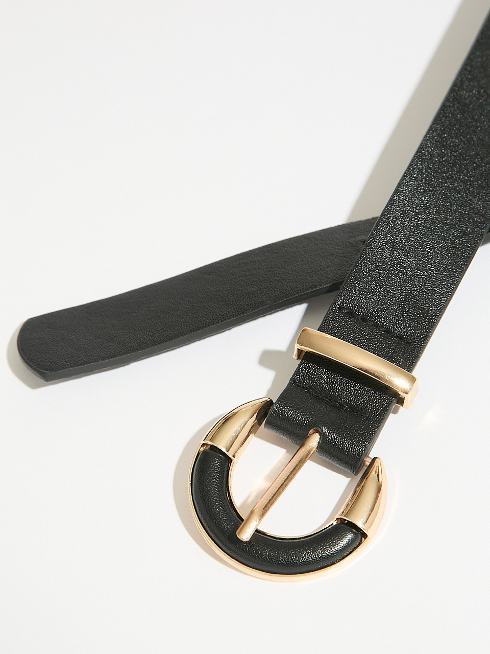 Black Polished Pant Belt