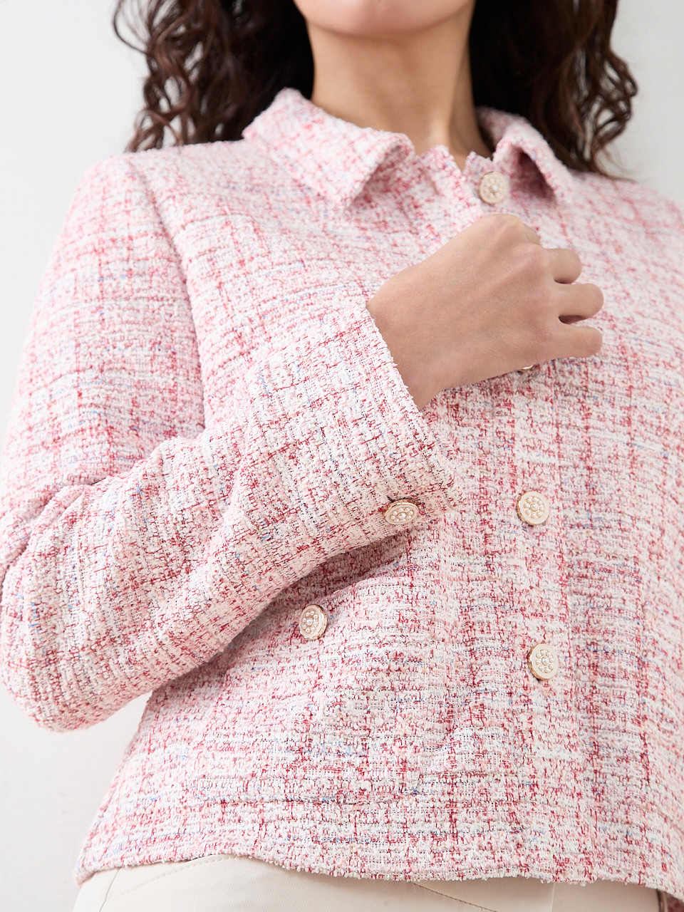 Knit Tweed Suit Jacket | Cleo