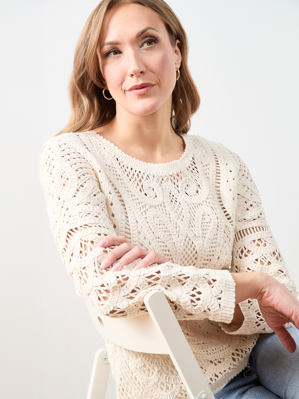 Long Sleeve Crochet Top