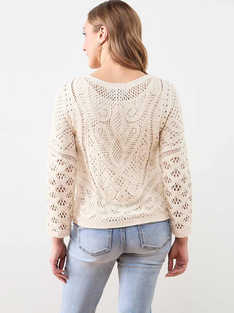 Long Sleeve Crochet Top | Cleo