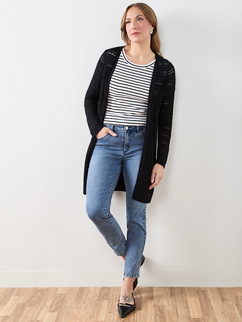 Long Sleeve Open Stitch Cardigan