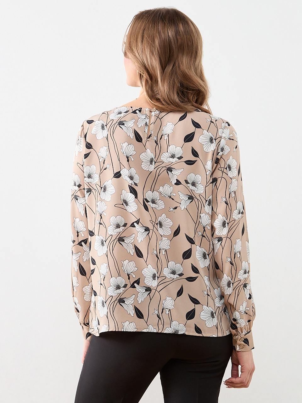 Long Sleeve Round Neck Blouse