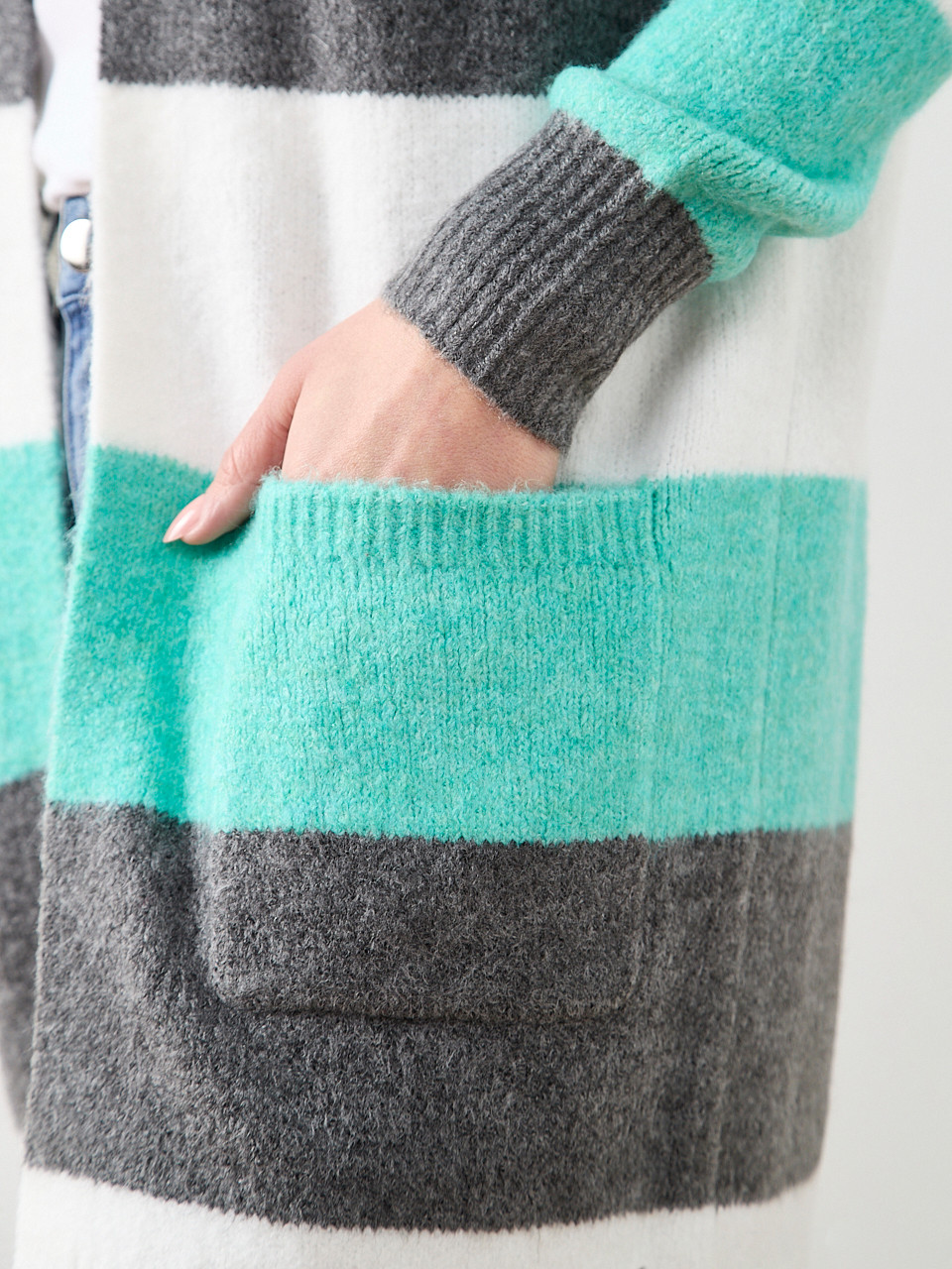 Long Sleeve Stripe Cardigan