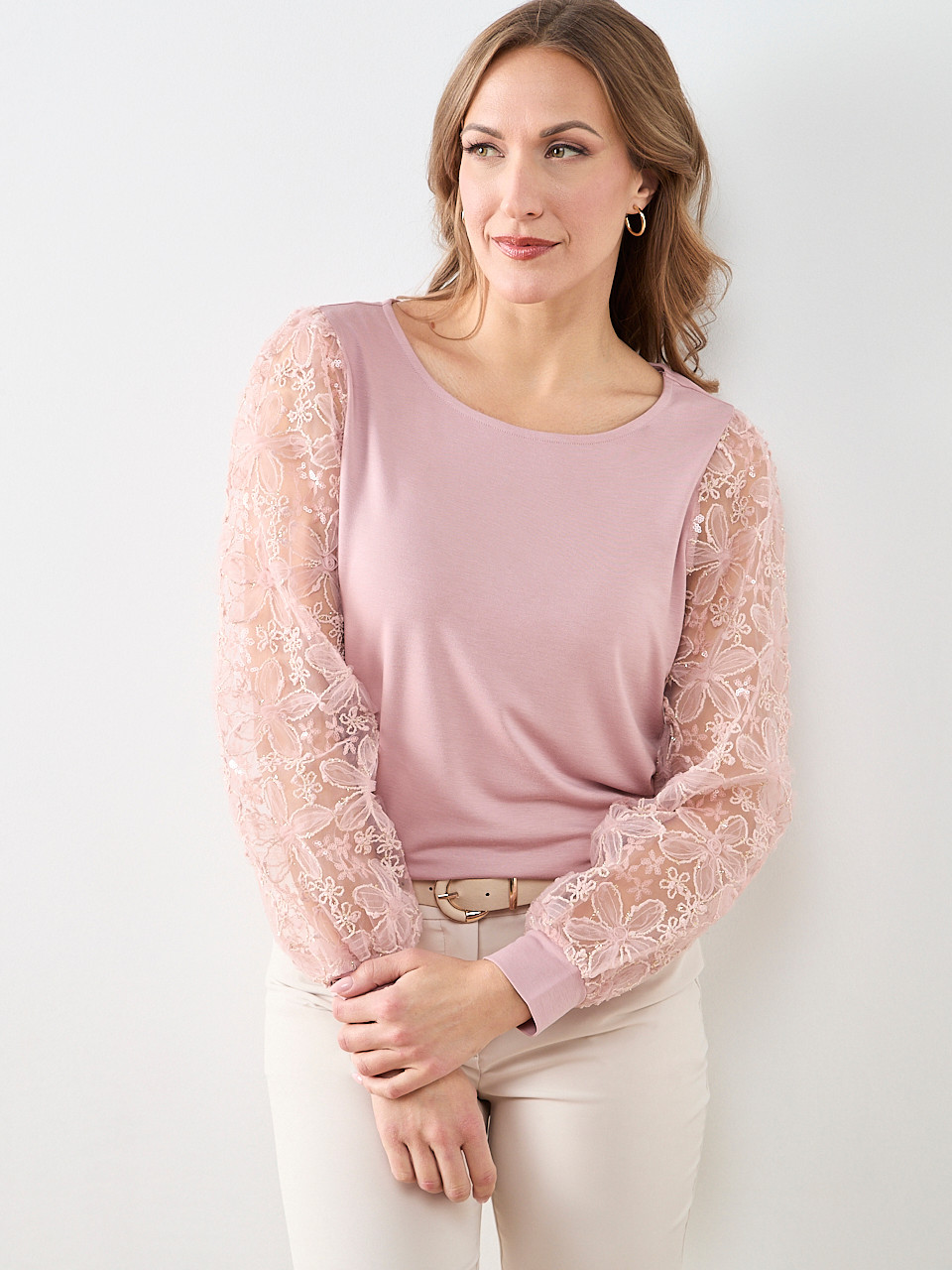 Long Sleeve with Applique Top