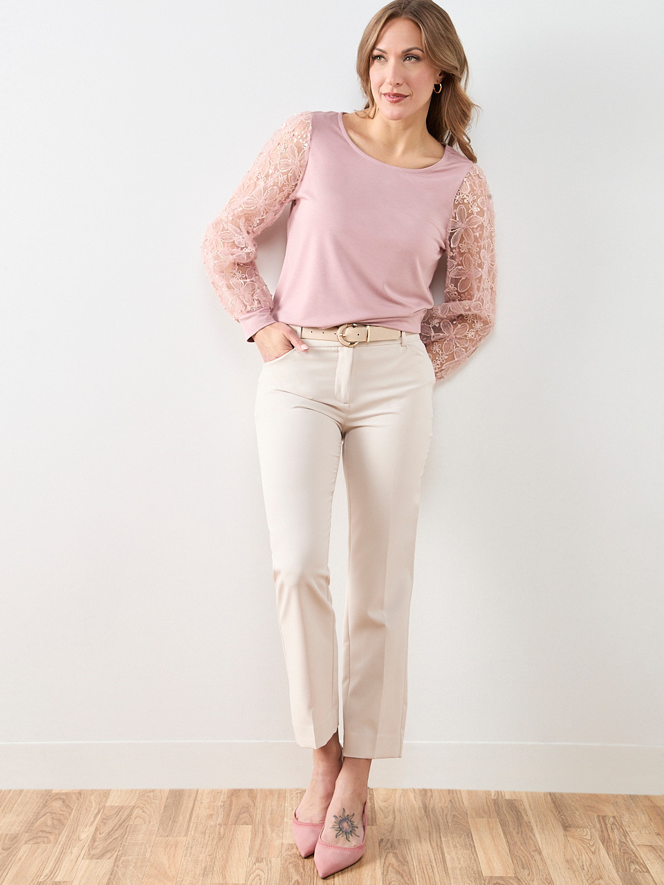 Long Sleeve with Applique Top