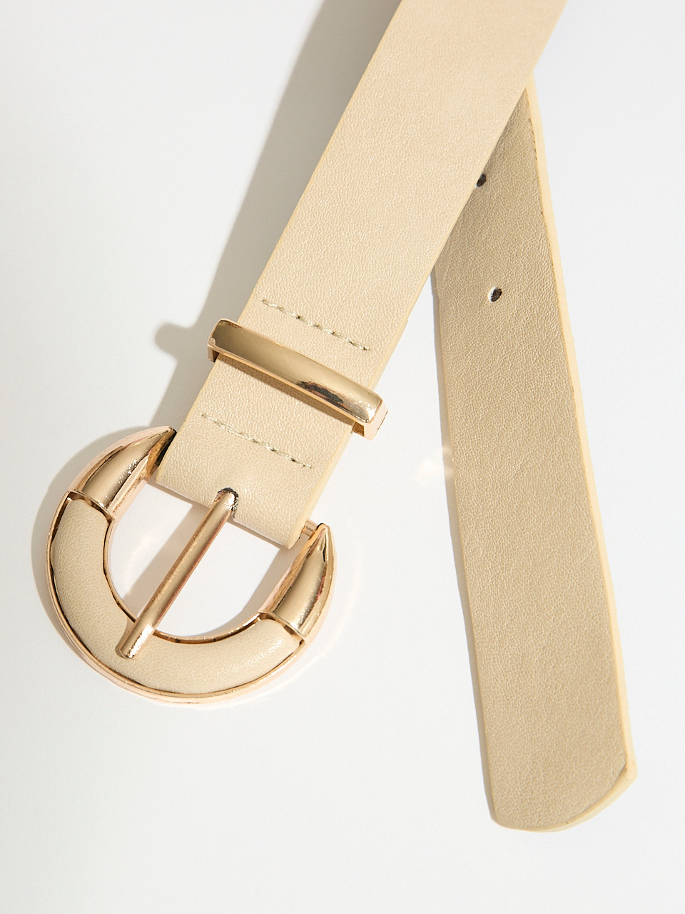 Mushroom Polished Pant Belt