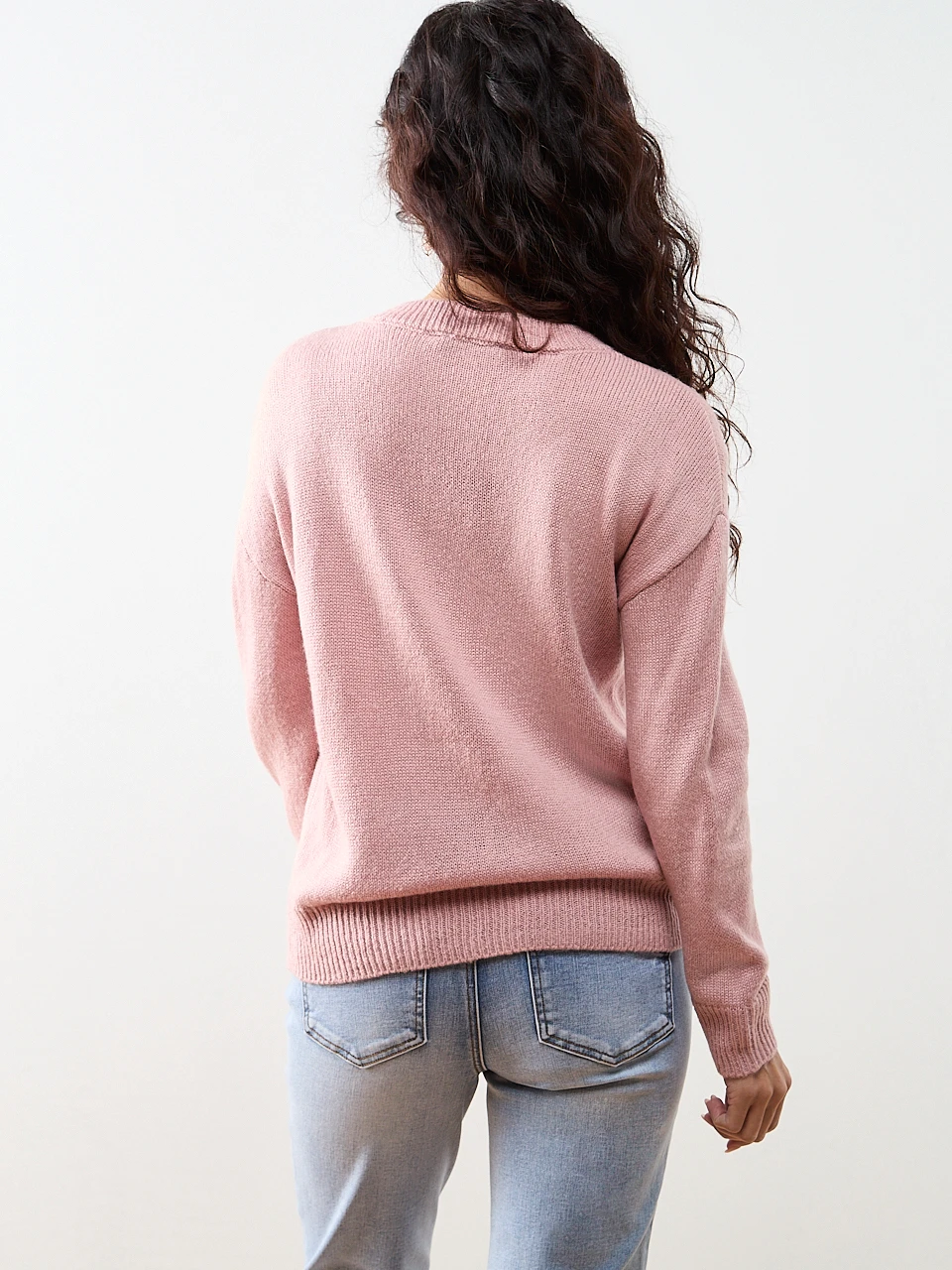 Petite Long Sleeve Applique Sweater