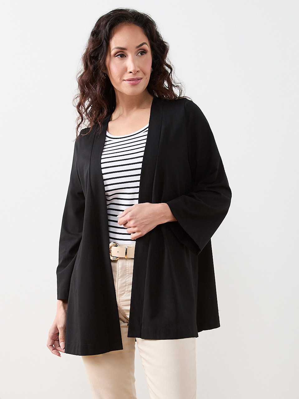 Petite Long Sleeve Edge to Edge Topper