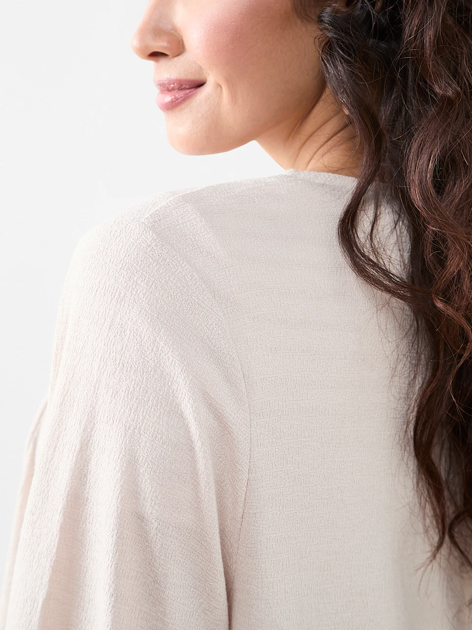 Petite Long Sleeve Edge-to-Edge Topper