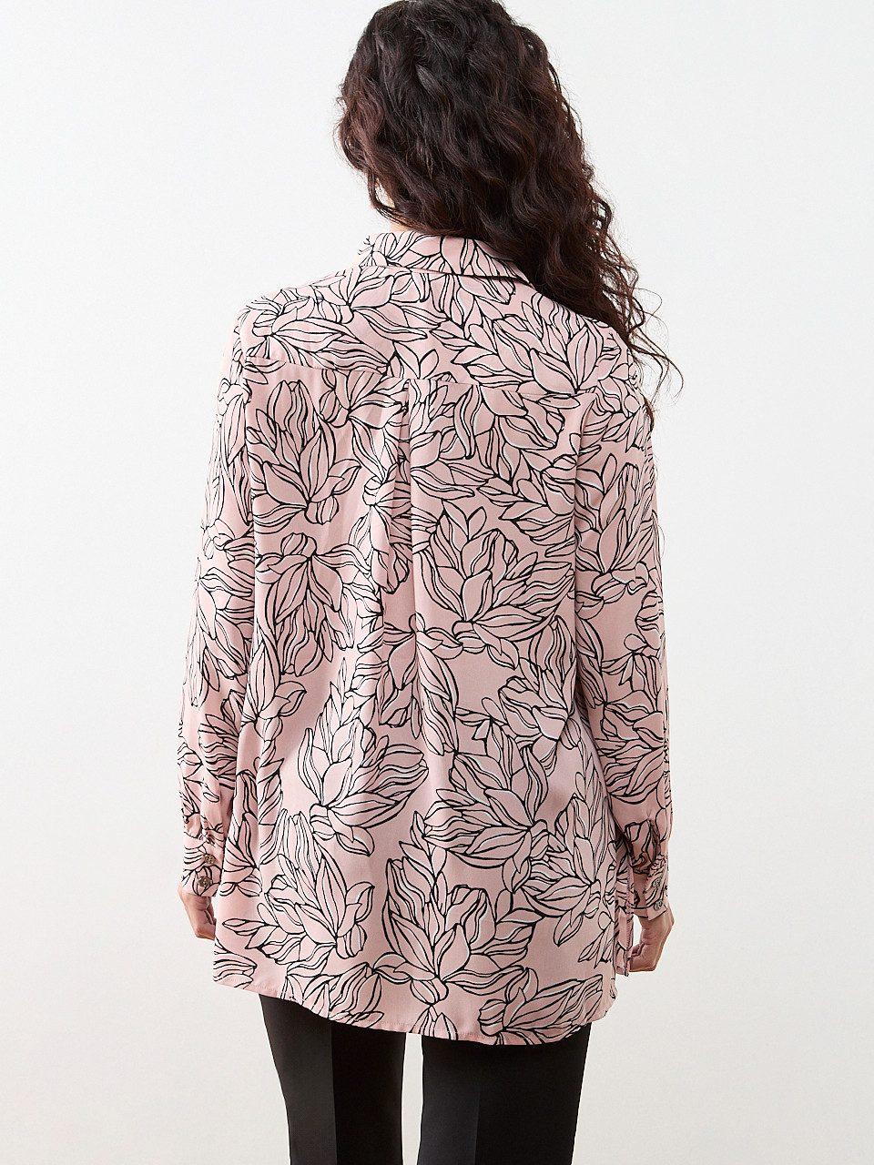 Petite Long Sleeved Tunic Blouse