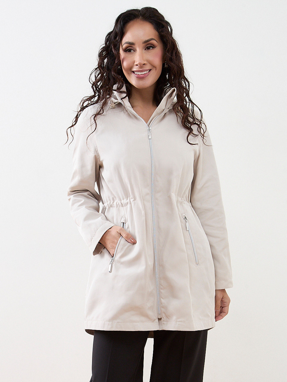 Petite Poly Anorak Coat