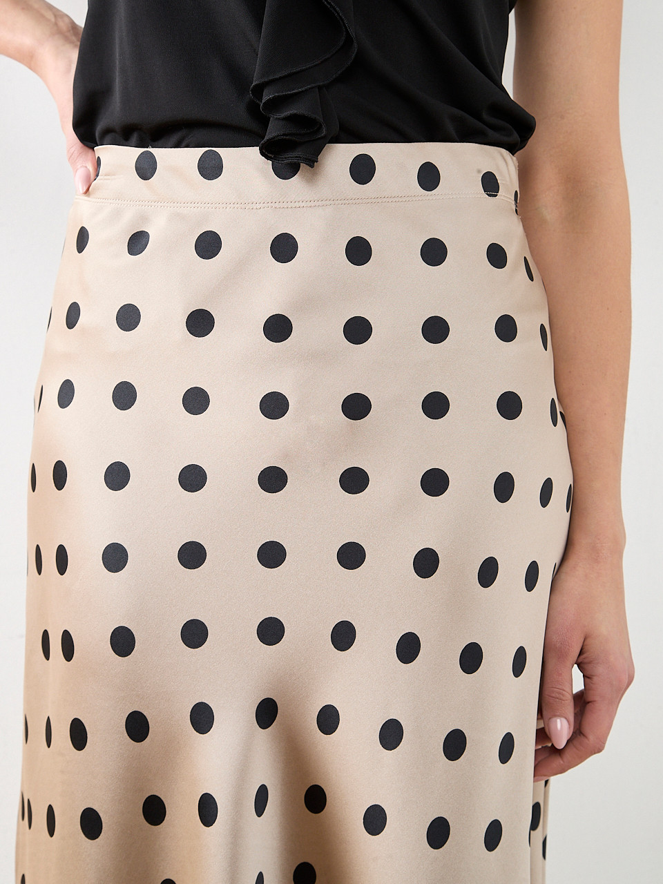 Satin Bias Cut Midi Skirt