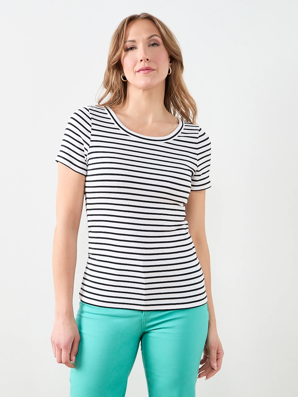 Short Sleeve Scoopneck Tee