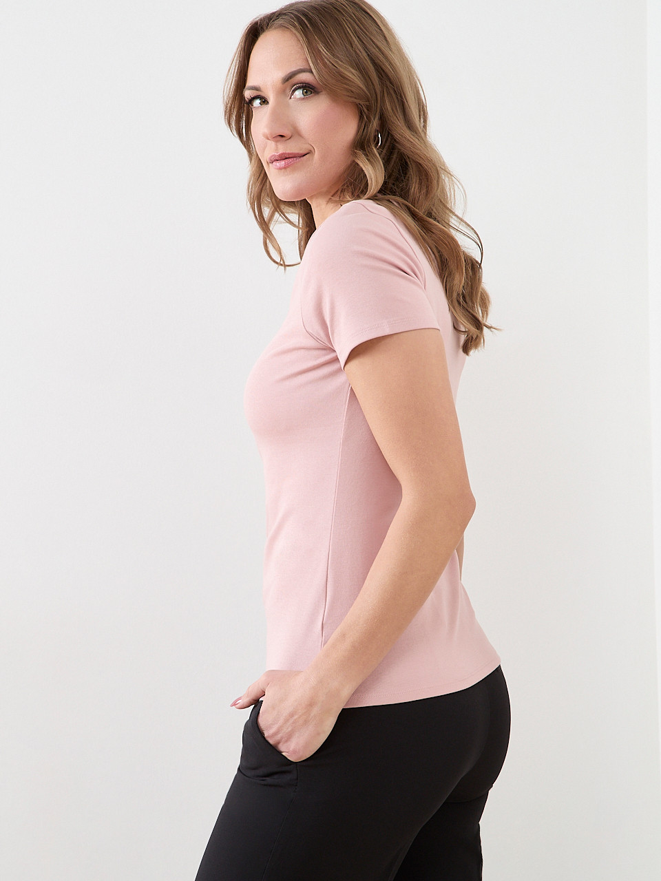 Short Sleeved V-Neck Tee