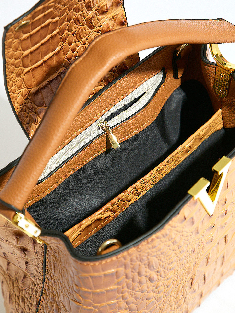 Tobacco V Handbag
