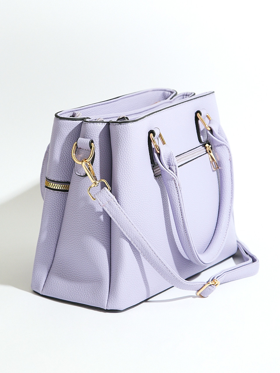 Tassle Front Handbag in Lavender