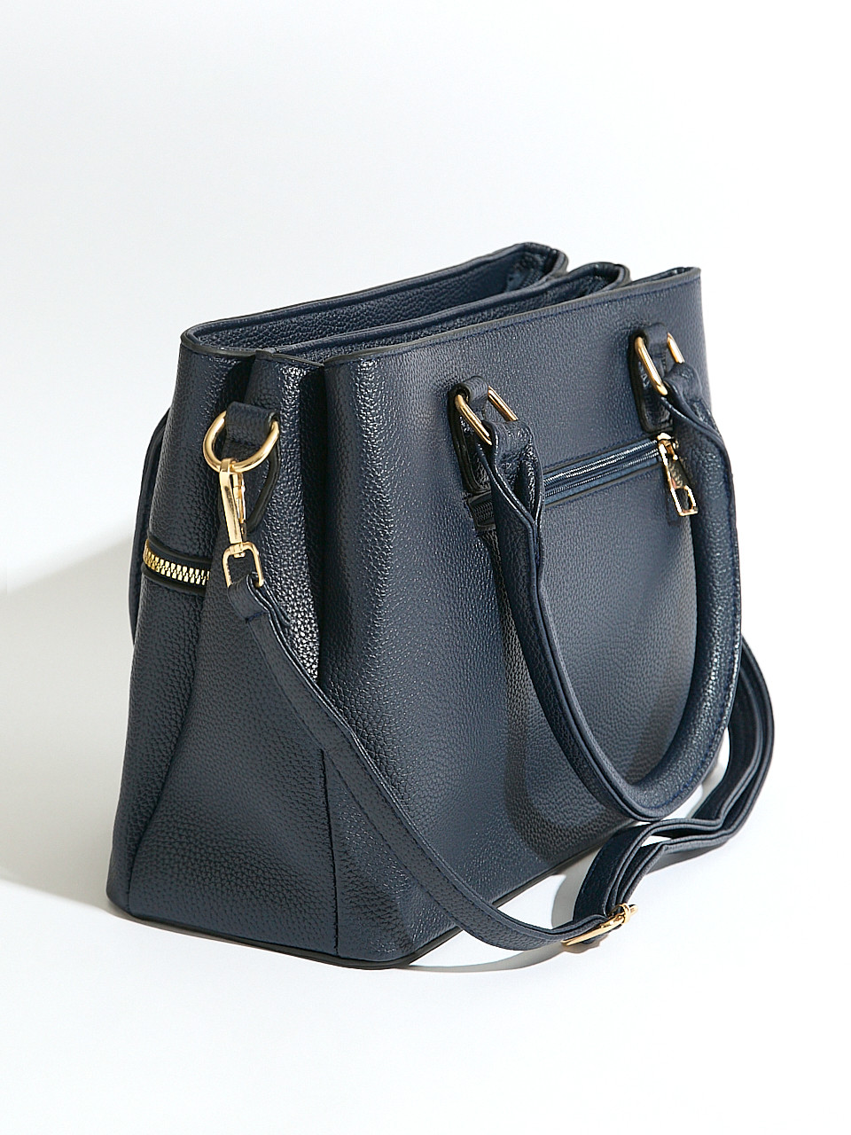 Tassle Front Handbag in Navy