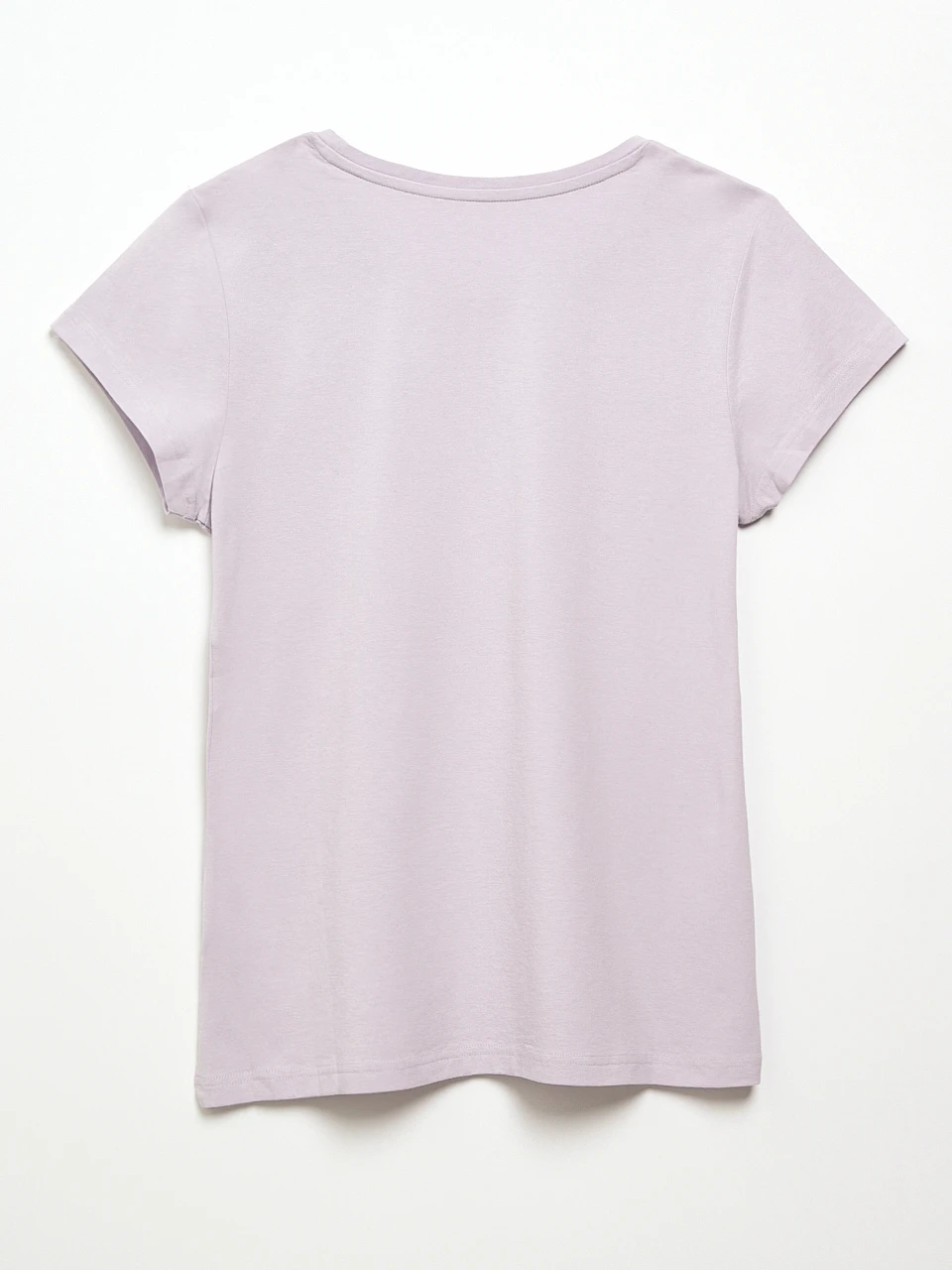 Lavender Short Sleeve Floral Applique Tee
